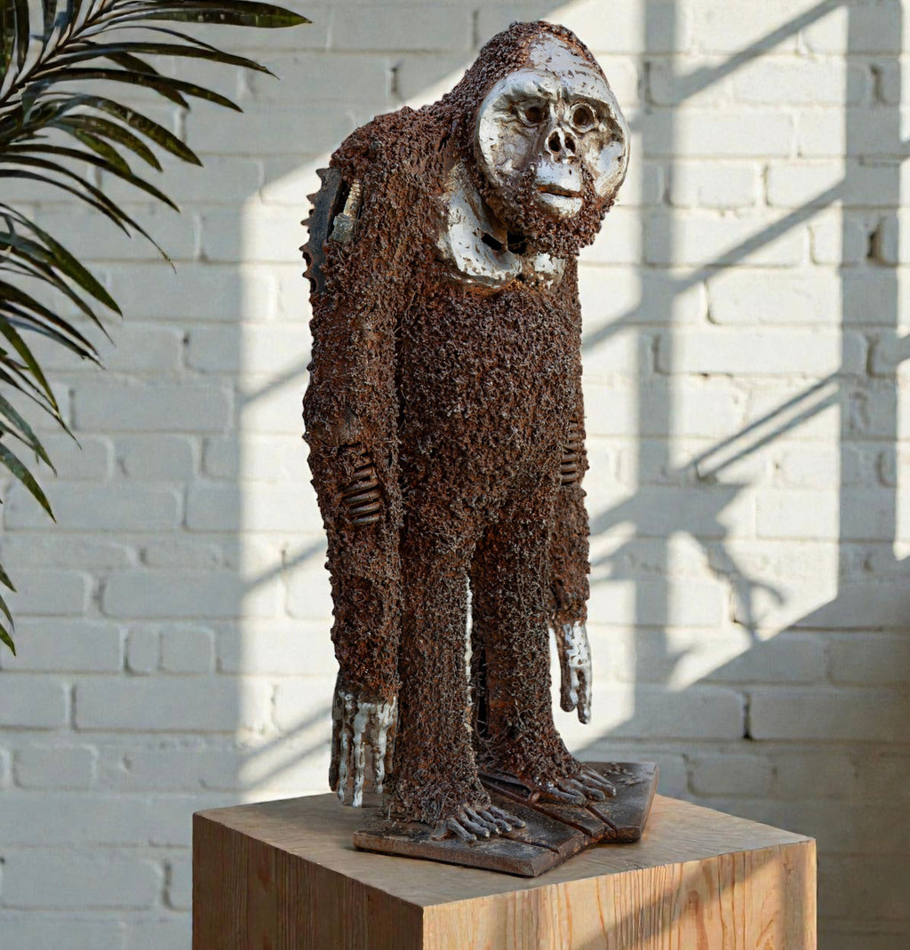 Ancestor – Sculpture d’orang-outan en acier faite à la main